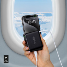 Išorinė baterija SBS TEBB10000HDPD20K 10000 mAh su maitinimo šaltiniu - juoda