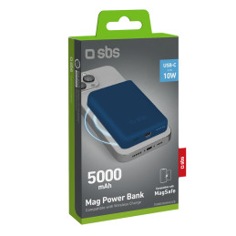 Išorinė baterija SBS TEBB5000MAG1CB 5000 mAh, suderinama su „MagSafe“ - mėlyna