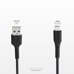SBS LTHL200 USB-A - Micro USB kabelis 1 m - juodas