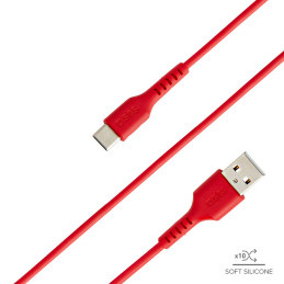 SBS TECABLEMICROC15R USB-A - USB-C kabelis 1,5 m - raudonas