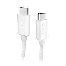 SBS TECABLETISSUETCCG USB-C - USB-C 1,5 m 60 W pintas kabelis - pilkas