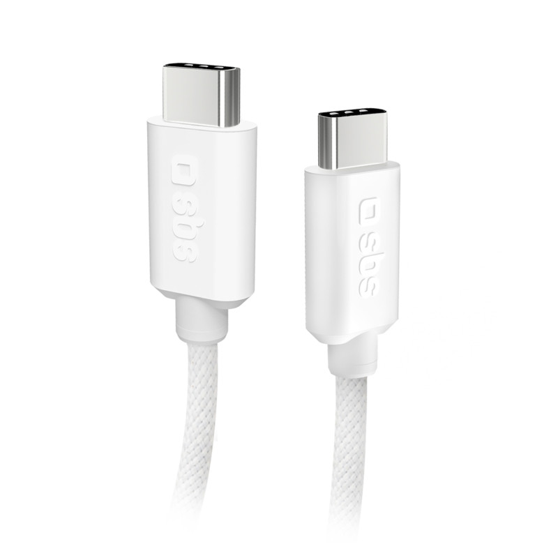 SBS TECABLETISSUETCCG USB-C - USB-C 1,5 m 60 W pintas kabelis - pilkas