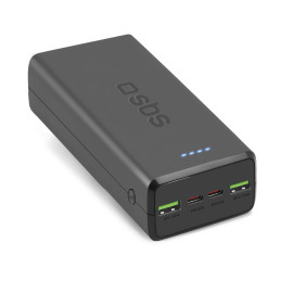Nešiojamoji baterija SBS TTBB30000PD20K 30000 mAh 2 x USB-C 2 x USB-A - juoda