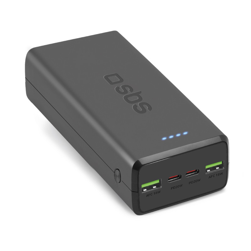 Nešiojamoji baterija SBS TTBB30000PD20K 30000 mAh 2 x USB-C 2 x USB-A - juoda
