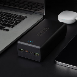 Nešiojamoji baterija SBS TTBB30000PD20K 30000 mAh 2 x USB-C 2 x USB-A - juoda