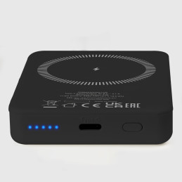 SBS TEBB5000MAG1CK belaidis išorinis akumuliatorius, 5000 mAh, USB-C, suderinamas su „MagSafe“ – juodas
