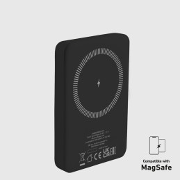 SBS TEBB5000MAG1CK belaidis išorinis akumuliatorius, 5000 mAh, USB-C, suderinamas su „MagSafe“ – juodas
