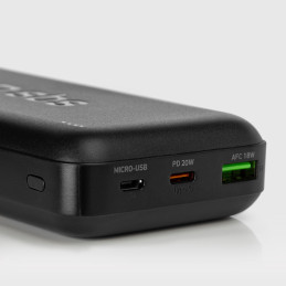 Nešiojamoji baterija SBS TTBB20000PD20K 20000 mAh 20W PD USB-C, USB-A, Micro USB - juoda