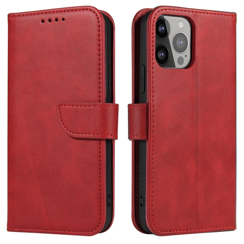 Magnetinis dėklas su atvartu, skirtas „Samsung Galaxy A36“ - raudonas