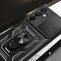 „Hybrid Armor Camshield“ su stovu ir kameros dangteliu, skirtas „Samsung Galaxy A36“ - juodas