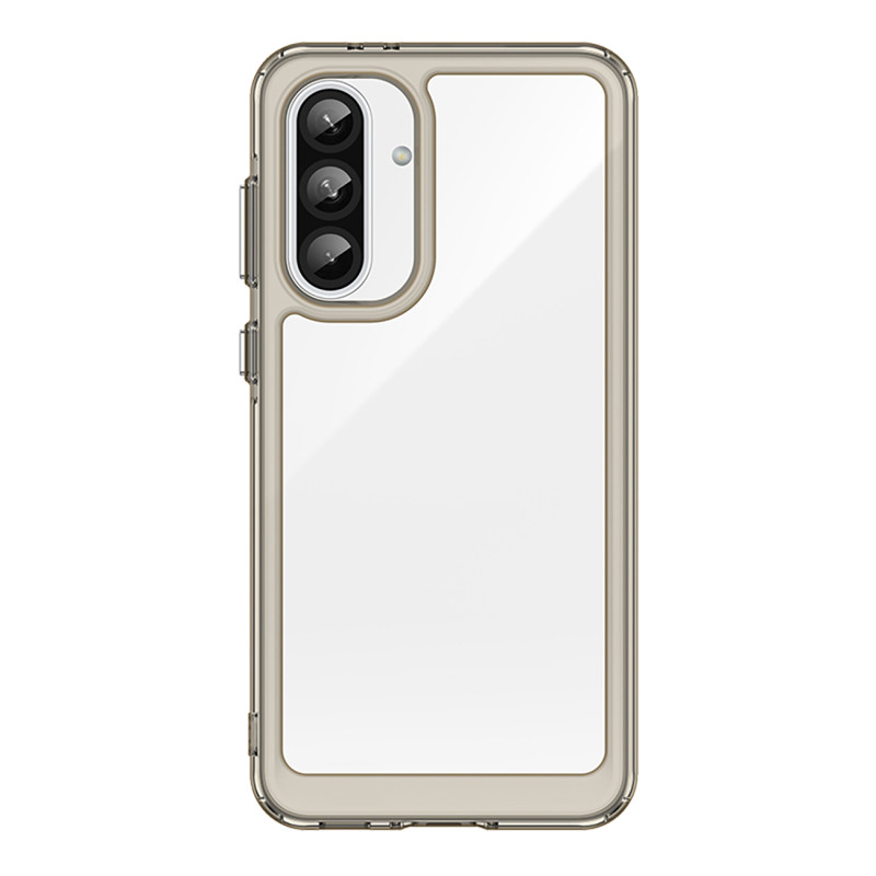 „Outer Space“ dėklas, skirtas „Samsung Galaxy A36“ su lanksčiu rėmeliu – pusiau permatomas, juodas