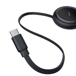 „Baseus Bright Mirror“ serijos USB-C ištraukiamas laidas - 2 x USB-C 100W 1m - juodas