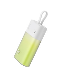 „Baseus Popsicle“ 5200mAh 20W išorinė baterija su įmontuotu „Lightning“ laidu (+ baltu „Baseus Simple USB-C“ - USB-C 60W...