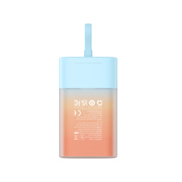 „Baseus Popsicle“ 5200mAh 20W išorinė baterija su įmontuotu „Lightning“ laidu (+ baltu „Baseus Simple USB-C“ - USB-C 60W...