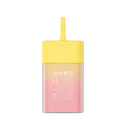 „Baseus Popsicle“ 5200mAh 20W išorinė baterija su įmontuotu „Lightning“ laidu (+ baltu „Baseus Simple USB-C“ - USB-C 60W...