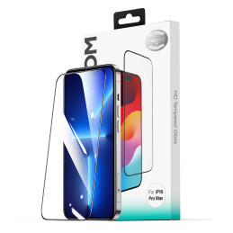 „Joyroom JR-MLG0278“ 2.5D HD grūdinto stiklo apsauginis stiklas nuo dulkių su juodu rėmeliu, skirtas „iPhone 15 Plus/ 16...