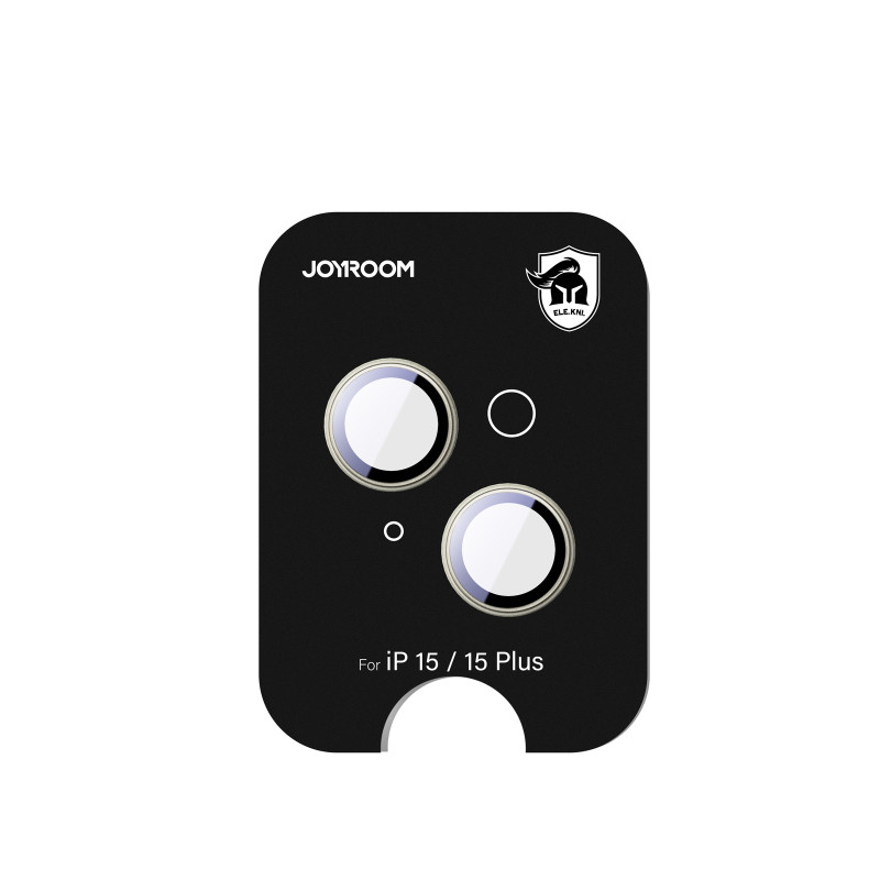 „Joyroom JR-MFY0251“ apsauginis stiklas „iPhone 15/ 15 Plus“ lęšiams – geltonas