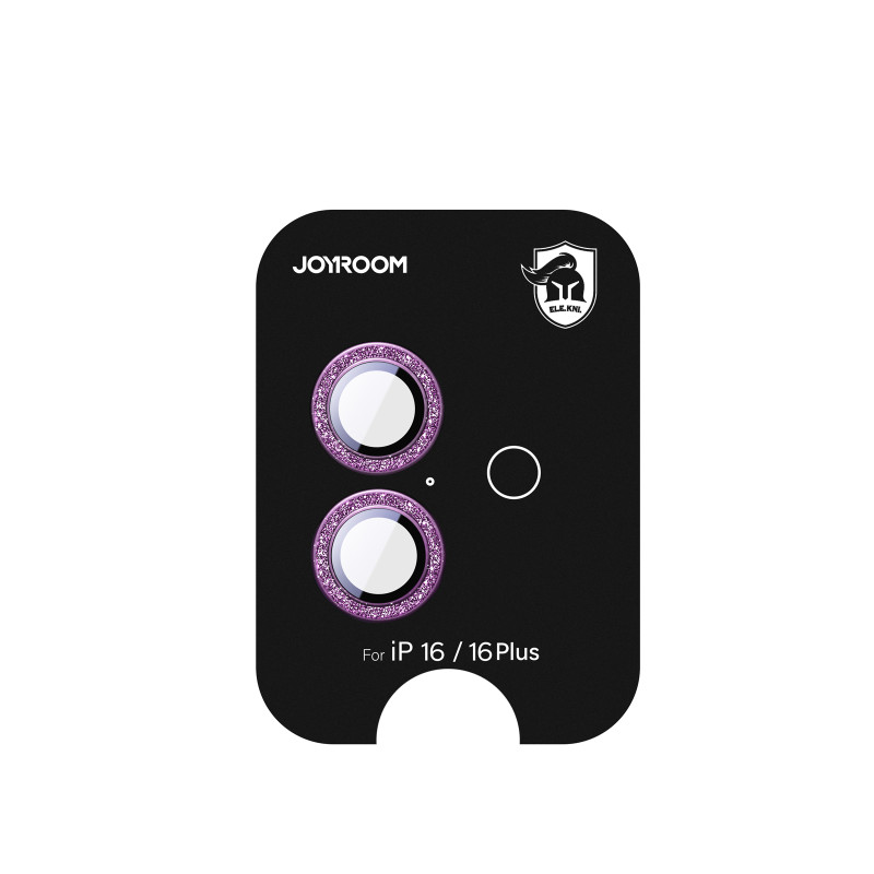 „Joyroom JR-MSF0302“ apsauginis stiklas „iPhone 16/ 16 Plus“ lęšiams – rožinis