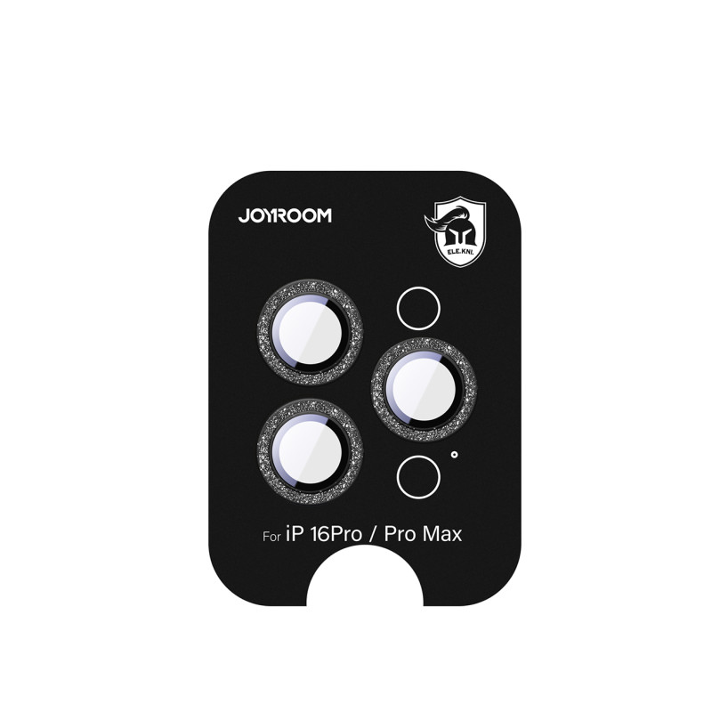„Joyroom JR-MSF0303“ stiklinis ekrano apsauginis dėklas, skirtas „iPhone 16 Pro/ 16 Pro Max“ lęšiams – juodas