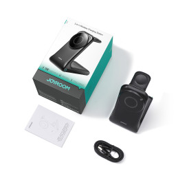 „Joyroom JR-W15“ belaidis įkroviklis 3 viename su „MagSafe“ – juodas