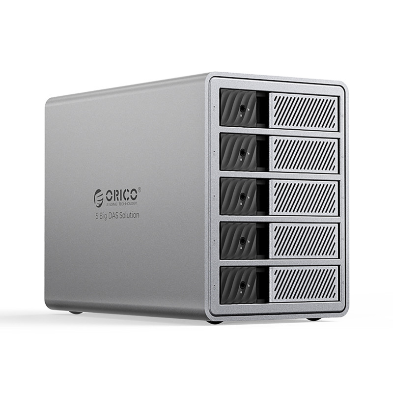 „Orico 9858T3 5 Big DAS Solution ProThunder“ diskų masyvas su „Thunderbolt 3“, skirtas 5 x 2,5 colio / 3,5 colio SATA HD...