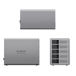 „Orico 9858T3 5 Big DAS Solution ProThunder“ diskų masyvas su „Thunderbolt 3“, skirtas 5 x 2,5 colio / 3,5 colio SATA HD...