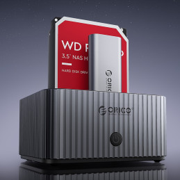 „Orico IT28E-C“ 2 diskų prijungimo stotelė su M.2 NVME 2,5 colio / 3,5 colio HDD / 2,5 colio SSD klonavimo funkcija – pi...