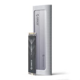 „Orico AXM2F M.2 SATA SSD USB-C 3.2“ disko dėklas – pilkas
