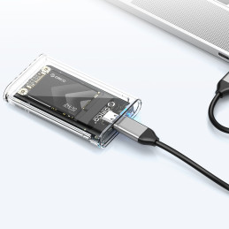 Orico TC10-MS MSATA USB-C 3.2 5Gb/ s disko kasetė - permatoma