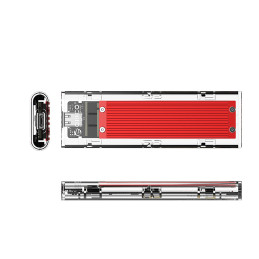 „Orico TCM2-C3“ M.2 NVME į USB-C 10Gb/ s diskas – raudonas
