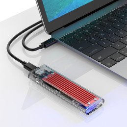 „Orico TCM2-C3“ M.2 NVME į USB-C 10Gb/ s diskas – raudonas