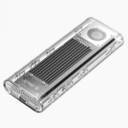 „Orico TCM2-G20“ M.2 NVME USB-C 3.2 20Gb/ s diskas – sidabrinis/ skaidrus