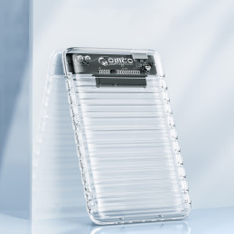 „Orico 2139U3-V1“ 2,5 colio HDD/ SSD USB „Micro-B“ 5 Gb/ s diskas – permatomas