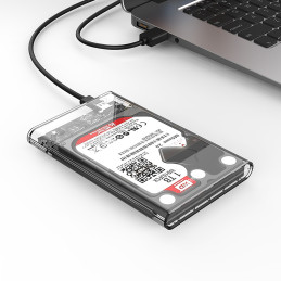 „Orico 2139C3“ 2,5 colio HDD/ SSD USB-C 5 Gb/ s diskas – permatomas