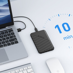 „Orico 25PW1C-C3“ 2,5 colio HDD/ SSD USB-C 3.1 6 Gb/ s diskas – juodas