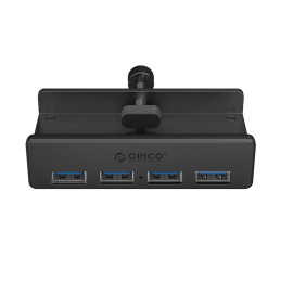 „Orico MH4PU“ šakotuvas, montuojamas prie spaustuko, 4x USB-A 3.0, juodas