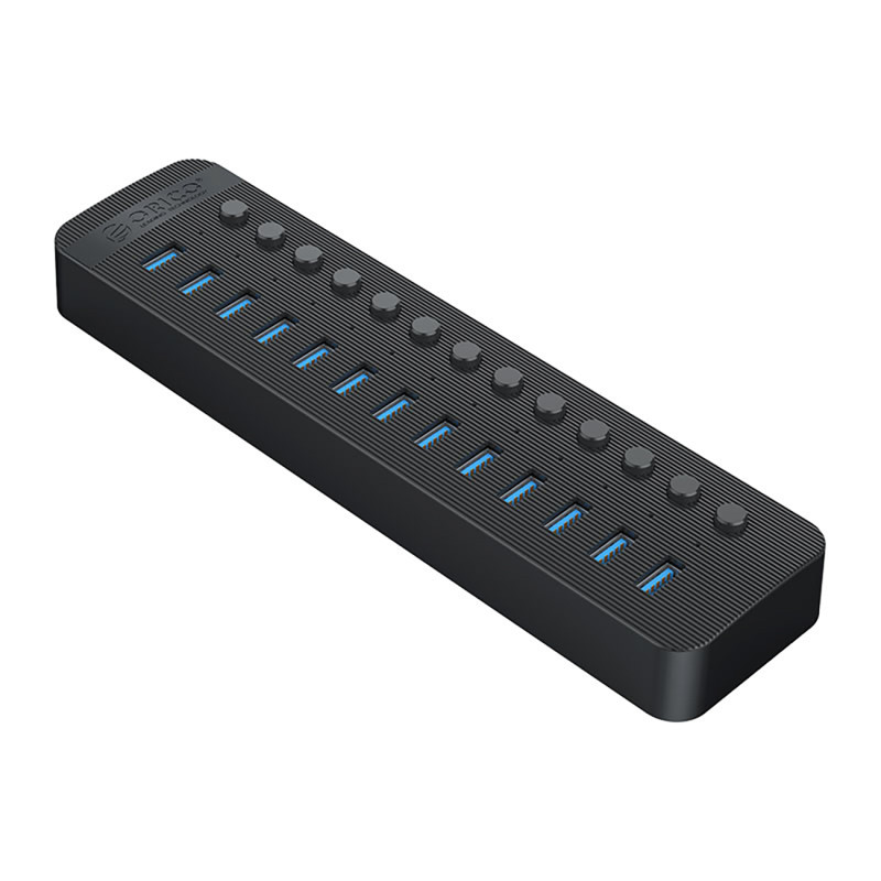 „Orico CT2U3-13AB“ 13x USB-A 3.0 šakotuvas su jungikliais – juodas