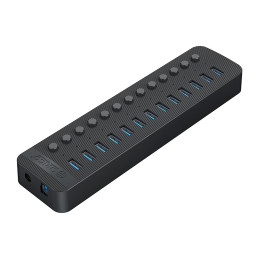 „Orico CT2U3-13AB“ 13x USB-A 3.0 šakotuvas su jungikliais – juodas