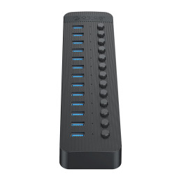 „Orico CT2U3-13AB“ 13x USB-A 3.0 šakotuvas su jungikliais – juodas