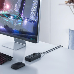 „Orico CT2U3-13AB“ 13x USB-A 3.0 šakotuvas su jungikliais – juodas