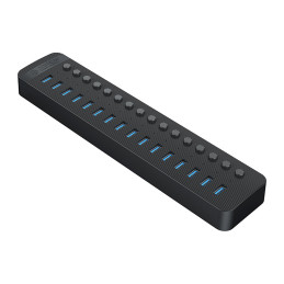 „Orico CT2U3-16AB“ 16x USB-A 3.0 šakotuvas su jungikliais – juodas