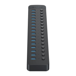 „Orico CT2U3-16AB“ 16x USB-A 3.0 šakotuvas su jungikliais – juodas