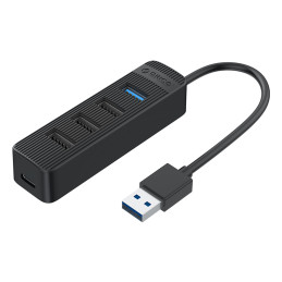 Orico TWU32-4A USB-A 3.1 šakotuvas / 1x USB-A 3.1 + 3x USB-A 2.0 + USB-C 5V/ 3A - juodas