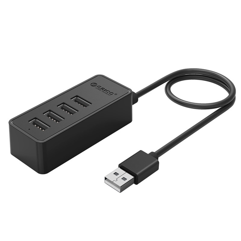 „Orico W5P-U2-100“ šakotuvas, 4x USB-A 2.0 + microUSB 5V, 1m, juodas