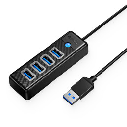 „Orico PW4U-U3“ šakotuvas USB-A / 4x USB-A 3.0 - juodas