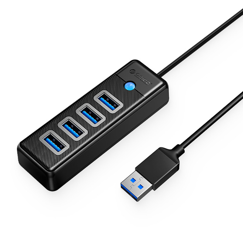 „Orico PW4U-U3“ šakotuvas USB-A / 4x USB-A 3.0 - juodas