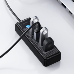 „Orico PW4U-U3“ šakotuvas USB-A / 4x USB-A 3.0 - juodas