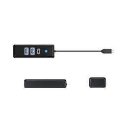 Orico PWC2U-C3 USB-C šakotuvas / 2x USB-A 3.0 + 1x USB-C 3.0 - juodas