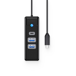 Orico PWC2U-C3 USB-C šakotuvas / 2x USB-A 3.0 + 1x USB-C 3.0 - juodas