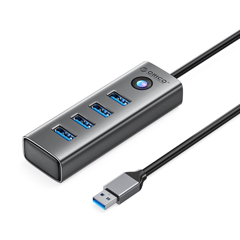 „Orico PDD4U-U3“ šakotuvas, 4x USB-A 3.0, pilkas